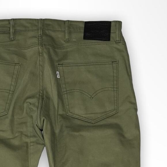 Levi's 511 Slim Fit Olive Green Stretch Twill Pants 38x32 - Picture 3 of 6
